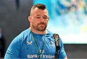 11 April 2025; Cian Healy of Leinster arrives before the Investec Champions Cup quarter-final match between Leinster and Glasgow Warriors at the Aviva Stadium in Dublin. Photo by Brendan Moran/Sportsfile