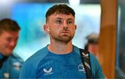 11 April 2025; Hugo Keenan of Leinster arrives before the Investec Champions Cup quarter-final match between Leinster and Glasgow Warriors at the Aviva Stadium in Dublin. Photo by Brendan Moran/Sportsfile