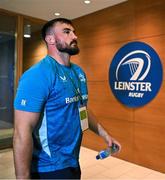 11 April 2025; Rónan Kelleher of Leinster arrives before the Investec Champions Cup quarter-final match between Leinster and Glasgow Warriors at the Aviva Stadium in Dublin. Photo by Brendan Moran/Sportsfile
