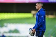 11 April 2025; Sam Prendergast of Leinster walks the pitch before the Investec Champions Cup quarter-final match between Leinster and Glasgow Warriors at the Aviva Stadium in Dublin. Photo by Brendan Moran/Sportsfile