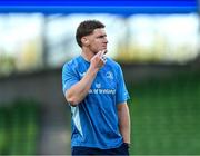 11 April 2025; Jordie Barrett of Leinster walks the pitch before the Investec Champions Cup quarter-final match between Leinster and Glasgow Warriors at the Aviva Stadium in Dublin. Photo by Brendan Moran/Sportsfile