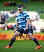 11 April 2025; Cian Healy of Leinster warms up before the Investec Champions Cup quarter-final match between Leinster and Glasgow Warriors at the Aviva Stadium in Dublin. Photo by Brendan Moran/Sportsfile