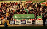 11 April 2025; Cork City supporters display a banner in support for injured Cork City player Ruairí Keating during the SSE Airtricity Men's Premier Division match between Cork City and St Patrick's Athletic at Turner's Cross in Cork. Photo by Michael P Ryan/Sportsfile