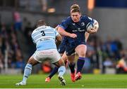 11 April 2025; Tadhg Furlong of Leinster in action against Sam Talakai of Glasgow Warriors during the Investec Champions Cup quarter-final match between Leinster and Glasgow Warriors at the Aviva Stadium in Dublin. Photo by Ramsey Cardy/Sportsfile