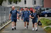 12 April 2025; Munster players, from left, Oli Jager, Josh Wycherley and Craig Casey arrive before the Investec Champions Cup quarter-final match between Bordeaux Begles and Munster at Stade Chaban-Delmas in Bordeaux, France. Photo by Brendan Moran/Sportsfile