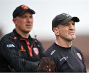12 April 2025; Armagh manager Kieran McGeeney during the Ulster GAA Football Senior Championship quarter-final match between Antrim and Armagh at Corrigan Park in Belfast. Photo by David Fitzgerald/Sportsfile