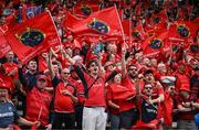 12 April 2025; Munster supporters during the Investec Champions Cup quarter-final match between Bordeaux Begles and Munster at Stade Chaban-Delmas in Bordeaux, France. Photo by Brendan Moran/Sportsfile