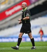 12 April 2025; Referee Shane Curley during the Lidl Ladies National Football League Division 1 final match between Armagh and Kerry at Croke Park in Dublin. Photo by Shauna Clinton/Sportsfile