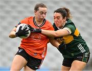 12 April 2025; Aoife McCoy of Armagh in action against Aishling O'Connell of Kerry during the Lidl Ladies National Football League Division 1 final match between Armagh and Kerry at Croke Park in Dublin. Photo by Sam Barnes/Sportsfile