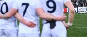 12 April 2025; A sign on display in memory of the late Mick O'Dwyer as Kildare players stand for a minute's silence before the Leinster GAA Football Senior Championship quarter-final match between Kildare and Westmeath at Cedral St Conleth's Park in Newbridge, KiIdare. Photo by Piaras Ó Mídheach/Sportsfile