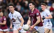 12 April 2025; Sam McCartan of Westmeath gets away from Alex Beirne of Kildare during the Leinster GAA Football Senior Championship quarter-final match between Kildare and Westmeath at Cedral St Conleth's Park in Newbridge, KiIdare. Photo by Piaras Ó Mídheach/Sportsfile