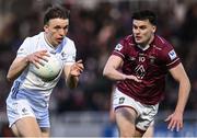 12 April 2025; Brian McLoughlin of Kildare in action against Kevin O'Sullivan of Westmeath during the Leinster GAA Football Senior Championship quarter-final match between Kildare and Westmeath at Cedral St Conleth's Park in Newbridge, KiIdare. Photo by Piaras Ó Mídheach/Sportsfile