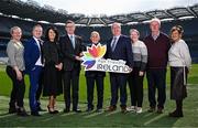 14 April 2025; In attendance are, from left, Collette Coady, GAA Community & Health Department Administrator, Bruce McDevitt, Regional Manager, Age Friendly Ireland Shared Service, Dublin City Council, Catherine McGuigan, Chief Officer, Age Friendly Ireland Shared Service, Meath County Council, Ard Stiúrthóir of the GAA Tom Ryan, Sean Boylan, Meath Age Friendly Ambassador, former Irish Gaelic football manager, Kieran Kehoe, Chief Executive, Meath County Council, Louise Keane, GAA National Equity, Diversity & Inclusion Officer, John Quilter, Vice Chair of the Dublin Central Area Older People's Council, and Sylvia McCarthy, Head of Communications and Operations, Age Friendly Ireland Shared Service, Meath County Council, during the GAA & Age Friendly Ireland Partnership Launch at Croke Park in Dublin. Photo by Seb Daly/Sportsfile