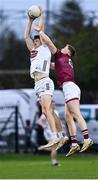 12 April 2025; Kevin Feely of Kildare in action against Ray Connellan of Westmeath during the Leinster GAA Football Senior Championship quarter-final match between Kildare and Westmeath at Cedral St Conleth's Park in Newbridge, KiIdare. Photo by Piaras Ó Mídheach/Sportsfile