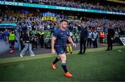 11 April 2025; Cian Healy of Leinster walks onto the pitch before the Investec Champions Cup quarter-final match between Leinster and Glasgow Warriors at the Aviva Stadium in Dublin. Photo by Brendan Moran/Sportsfile