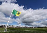 13 April 2025; A general view of a side line flag before the Leinster GAA Football Senior Championship quarter-final match between Meath and Offaly at Pairc Tailteann in Navan, Meath. Photo by Thomas Flinkow/Sportsfile