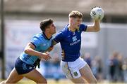 13 April 2025; Oisin McGraynor of Wicklow in action against Theo Clancy of Dublin during the Leinster GAA Football Senior Championship quarter-final match between Wicklow and Dublin at Echelon Park in Aughrim, Wicklow. Photo by Ray McManus/Sportsfile