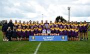 13 April 2025; The Wexford squad pose for a team photograph before the Lidl Ladies National Football League Division 3 final match between Cavan and Wexford at Integral GAA Grounds in Drogheda, Louth. Photo by Shauna Clinton/Sportsfile