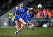 13 April 2025; Aisling Gilsenan of Cavan kicks a point during the Lidl Ladies National Football League Division 3 final match between Cavan and Wexford at Integral GAA Grounds in Drogheda, Louth. Photo by Shauna Clinton/Sportsfile