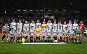 13 April 2025; The Offaly squad before the Leinster GAA Football Senior Championship quarter-final match between Meath and Offaly at Pairc Tailteann in Navan, Meath. Photo by Thomas Flinkow/Sportsfile
