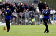 13 April 2025; Offaly joint-managers Mickey Harte, left, and Declan Kelly before the Leinster GAA Football Senior Championship quarter-final match between Meath and Offaly at Pairc Tailteann in Navan, Meath. Photo by Thomas Flinkow/Sportsfile