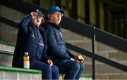 13 April 2025; Wexford supporters Sarah Blake, left, and her father Colm react during the Lidl Ladies National Football League Division 3 final match between Cavan and Wexford at Integral GAA Grounds in Drogheda, Louth. Photo by Shauna Clinton/Sportsfile