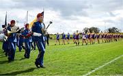 13 April 2025; A general view of the parade before the Lidl Ladies National Football League Division 3 final match between Cavan and Wexford at Integral GAA Grounds in Drogheda, Louth. Photo by Shauna Clinton/Sportsfile