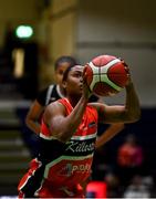 13 April 2025; Sam Haiby of Killester during the Domino's Women's Super League final match between Utility Trust St. Paul's and Killester at the National Basketball Arena in Tallaght, Dublin. Photo by Tyler Miller/Sportsfile