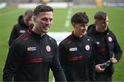 13 April 2025; Brian Kennedy of Tyrone before the Ulster GAA Football Senior Championship quarter-final match between Tyrone and Cavan at O'Neills Healy Park in Omagh, Tyrone. Photo by Ramsey Cardy/Sportsfile