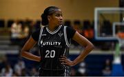 13 April 2025; Mathilde Diop of Utility Trust St. Paul's during the Domino's Women's Super League final match between Utility Trust St. Paul's and Killester at the National Basketball Arena in Tallaght, Dublin. Photo by Tyler Miller/Sportsfile