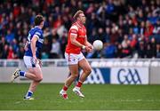 13 April 2025; Conor Grimes of Louth in action against Conor Heffernan of Laois during the Leinster GAA Football Senior Championship quarter-final match between Louth and Laois at Cedral St Conleth's Park in Newbridge, KiIdare. Photo by Piaras Ó Mídheach/Sportsfile