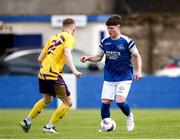 13 April 2025; Kieran O'Connell of Limerick District League in action against Conor Casserly of Wexford Football League   during the FAI Oscar Traynor Inter-League Cup final match between Limerick District League and Wexford Football League at Jackman Park in Limerick. Photo by Michael P Ryan/Sportsfile