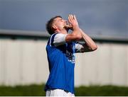 13 April 2025; Vincent Ryan of Limerick District League reacts to a missed opportunity on goal during the FAI Oscar Traynor Inter-League Cup final match between Limerick District League and Wexford Football League at Jackman Park in Limerick. Photo by Michael P Ryan/Sportsfile