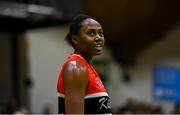 13 April 2025; Sam Haiby of Killester during the Domino's Women's Super League final match between Utility Trust St. Paul's and Killester at the National Basketball Arena in Tallaght, Dublin. Photo by Tyler Miller/Sportsfile
