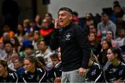 13 April 2025; Utility Trust St. Paul's head coach James Fleming during the Domino's Women's Super League final match between Utility Trust St. Paul's and Killester at the National Basketball Arena in Tallaght, Dublin. Photo by Tyler Miller/Sportsfile