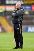13 April 2025; Tyrone manager Malachy O'Rourke before the Ulster GAA Football Senior Championship quarter-final match between Tyrone and Cavan at O'Neills Healy Park in Omagh, Tyrone. Photo by Ramsey Cardy/Sportsfile