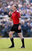 13 April 2025; Referee Conor Doyle during the Leinster GAA Football Senior Championship quarter-final match between Wicklow and Dublin at Echelon Park in Aughrim, Wicklow. Photo by Ray McManus/Sportsfile