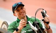13 April 2025; Paralympics Ireland hosted their first Allianz NextGen event of 2025 at the University of Limerick Sport Arena. The event was open to young athletes over the age of 14 to try out Para sports such as triathlon, cycling, canoeing, archery and mountain climbing. Pictured is High-Performance Para-cycling Development coach Marcin Mizgajski. Photo by Seb Daly/Sportsfile