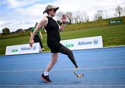 13 April 2025; Paralympics Ireland hosted their first Allianz NextGen event of 2025 at the University of Limerick Sport Arena. The event was open to young athletes over the age of 14 to try out Para sports such as triathlon, cycling, canoeing, archery and mountain climbing. Pictured is participant Rosie Tennyson from Newry, Down. Photo by Seb Daly/Sportsfile