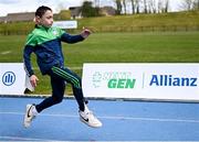 13 April 2025; Paralympics Ireland hosted their first Allianz NextGen event of 2025 at the University of Limerick Sport Arena. The event was open to young athletes over the age of 14 to try out Para sports such as triathlon, cycling, canoeing, archery and mountain climbing. Pictured is participant Shane Murphy from Kilmallock, Limerick. Photo by Seb Daly/Sportsfile