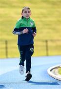 13 April 2025; Paralympics Ireland hosted their first Allianz NextGen event of 2025 at the University of Limerick Sport Arena. The event was open to young athletes over the age of 14 to try out Para sports such as triathlon, cycling, canoeing, archery and mountain climbing. Pictured is participant Shane Murphy from Kilmallock, Limerick. Photo by Seb Daly/Sportsfile