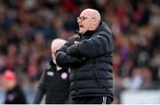 13 April 2025; Tyrone manager Malachy O'Rourke before the Ulster GAA Football Senior Championship quarter-final match between Tyrone and Cavan at O'Neills Healy Park in Omagh, Tyrone. Photo by Ramsey Cardy/Sportsfile