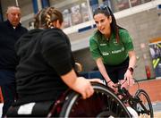 13 April 2025; Paralympics Ireland hosted their first Allianz NextGen event of 2025 at the University of Limerick Sport Arena. The event was open to young athletes over the age of 14 to try out Para sports such as triathlon, cycling, canoeing, archery and mountain climbing. Pictured is Triathlon Ireland National Para Triathlon Lead Natasha Kelly. Photo by Seb Daly/Sportsfile