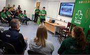 13 April 2025; Paralympics Ireland hosted their first Allianz NextGen event of 2025 at the University of Limerick Sport Arena. The event was open to young athletes over the age of 14 to try out Para sports such as triathlon, cycling, canoeing, archery and mountain climbing. Pictured is High-Performance Para-cycling Development coach Marcin Mizgajski. Photo by Seb Daly/Sportsfile