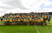 13 April 2025; Offaly players with the cup after the Very National Camogie League Division 2A final match between between Derry and Offaly at FBD Semple Stadium in Thurles, Tipperary. Photo by Tom Beary/Sportsfile