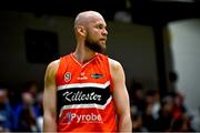 13 April 2025; Paul Dick of Killester during the Domino's Men's Super League final match between UCC Demons and Killester at the National Basketball Arena in Tallaght, Dublin. Photo by Tyler Miller/Sportsfile