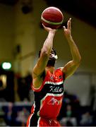 13 April 2025; Kason Harrell of Killester during the Domino's Men's Super League final match between UCC Demons and Killester at the National Basketball Arena in Tallaght, Dublin. Photo by Tyler Miller/Sportsfile