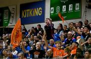 13 April 2025; UCC Demons supporters during the Domino's Men's Super League final match between UCC Demons and Killester at the National Basketball Arena in Tallaght, Dublin. Photo by Tyler Miller/Sportsfile