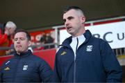 13 April 2025; Cavan manager Raymond Galligan during the Ulster GAA Football Senior Championship quarter-final match between Tyrone and Cavan at O'Neills Healy Park in Omagh, Tyrone. Photo by Ramsey Cardy/Sportsfile