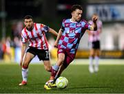 11 April 2025; Darragh Markey of Drogheda United during the SSE Airtricity Men's Premier Division match between Derry City and Drogheda United at The Ryan McBride Brandywell Stadium in Derry. Photo by Stephen McCarthy/Sportsfile